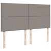 vidaXL Οθωμανικό κρεβάτι με στρώμα & LEDs Taupe 180x200cm ύφασμα
