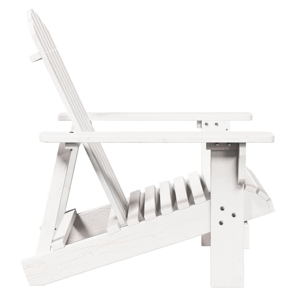 vidaXL Καρέκλα Adirondack Λευκή 69x85x90,5 εκ. από Ξύλο Ελάτης