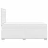 vidaXL Κρεβάτι Boxspring με Στρώμα Λευκό 120x190εκ.από Συνθετικό Δέρμα