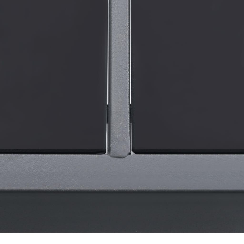 vidaXL Τραπεζαρία Εξωτερικού Χώρου Ανθρακί 150 x 90 x 74 εκ. Ατσάλινη