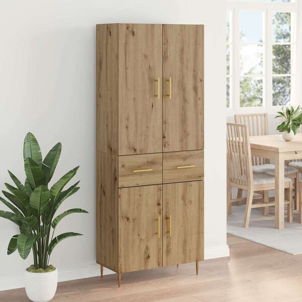 vidaXL Highboard Artisan Oak 69,5 x 34 x 180 &epsilon;&kappa;. &Epsilon;&pi;&epsilon;&xi;&epsilon;&rho;&gamma;&alpha;&sigma;&mu;έ&nu;&omicron; &xi;ύ&lambda;&omicron;