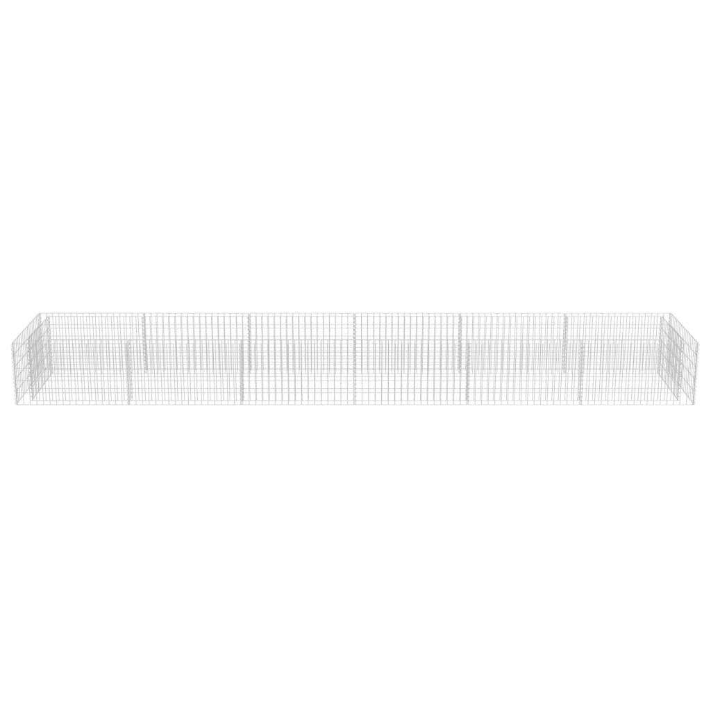 vidaXL Συρματοκιβώτιο-Γλάστρα Υπερυψωμένη 540x90x50 εκ. Γαλβ. Χάλυβας