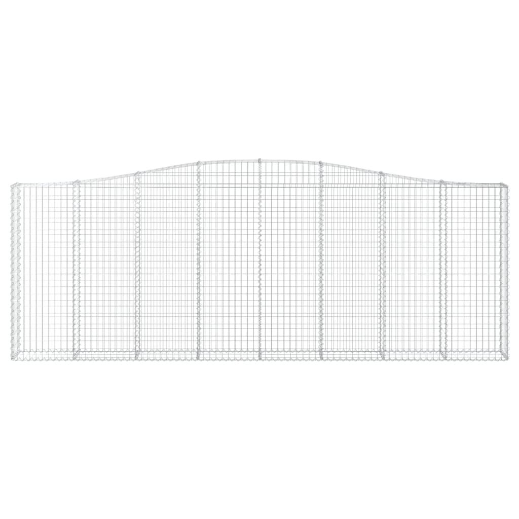 vidaXL Συρματοκιβώτια Τοξωτά 3 τεμ. 400x30x140/160 εκ. Γαλβαν. Ατσάλι