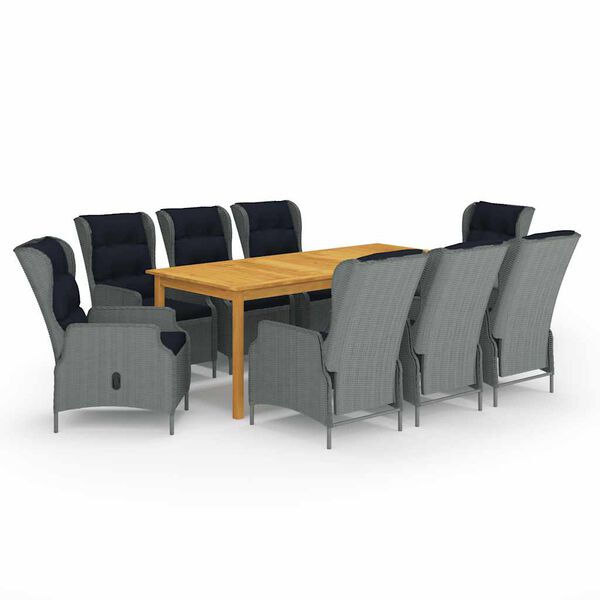 vidaXL &Sigma;&epsilon;&tau; &Tau;&rho;&alpha;&pi;&epsilon;&zeta;&alpha;&rho;ί&alpha;&sigmaf; &Kappa;ή&pi;&omicron;&upsilon; 9 &Tau;&epsilon;&mu;&alpha;&chi;ί&omega;&nu; &Alpha;&nu;&omicron;&iota;&chi;&tau;ό &Gamma;&kappa;&rho;&iota;