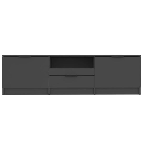 vidaXL Έπιπλο Τηλεόρασης Μαύρο 140x35x40 εκ. από Επεξεργασμένο Ξύλο