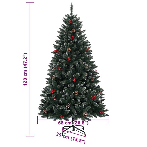 vidaXL Χριστουγεννιάτικο Δέντρο Τεχνητό με 150 LED 120 εκ.