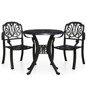 vidaXL &Sigma;&epsilon;&tau; &Epsilon;&pi;ί&pi;&lambda;&omega;&nu; Bistro 3 &Tau;&epsilon;&mu;&alpha;&chi;ί&omega;&nu; &Mu;&alpha;ύ&rho;&omicron; &alpha;&pi;ό &Chi;&upsilon;&tau;ό &Alpha;&lambda;&omicron;&upsilon;&mu;ί&nu;&iota;&omicron;