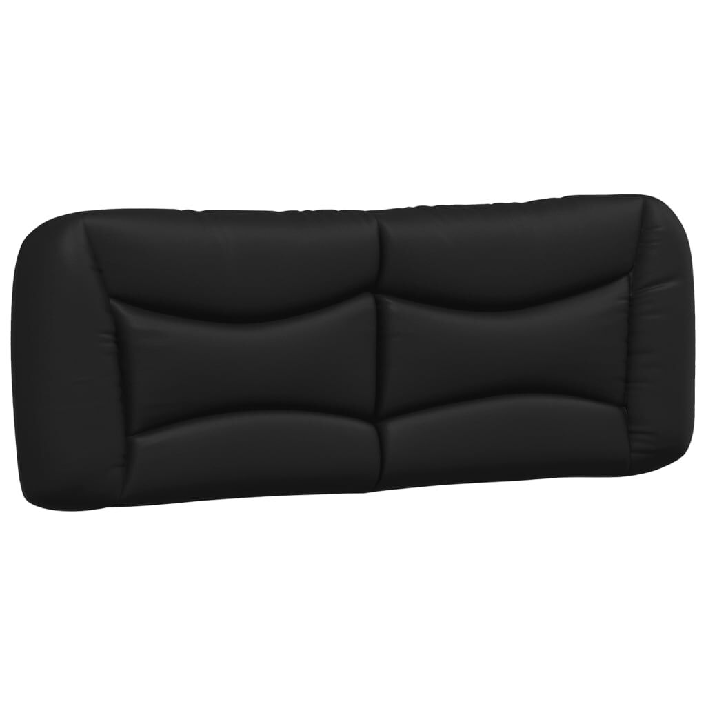 vidaXL Κρεβάτι με Στρώμα Μαύρο 140x200 εκ. από Συνθετικό Δέρμα