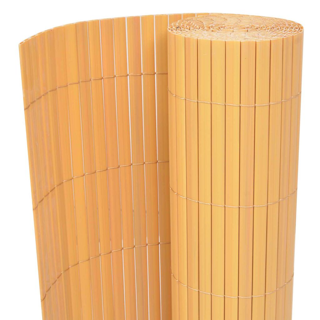 vidaXL Κήπος Φράχτη Διπλής Όψης PVC 150x500 εκ. Κίτρινο