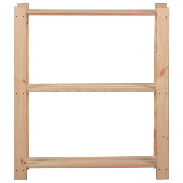 vidaXL Ραφιέρα 3 Επιπέδων 80 x 28,5 x 90 εκ. από Μασίφ Ξύλο Πεύκου