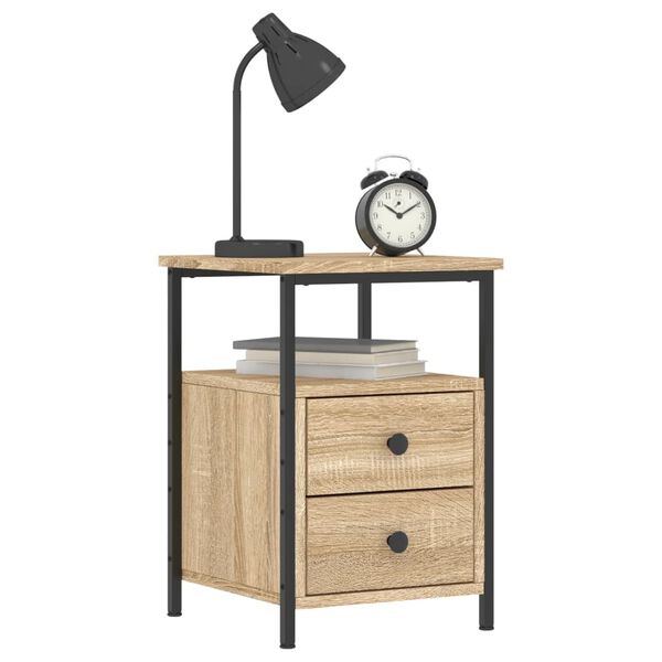 vidaXL Κομοδίνο Sonoma Δρυς 34 x 35,5 x 50 εκ. από Επεξεργασμένο Ξύλο