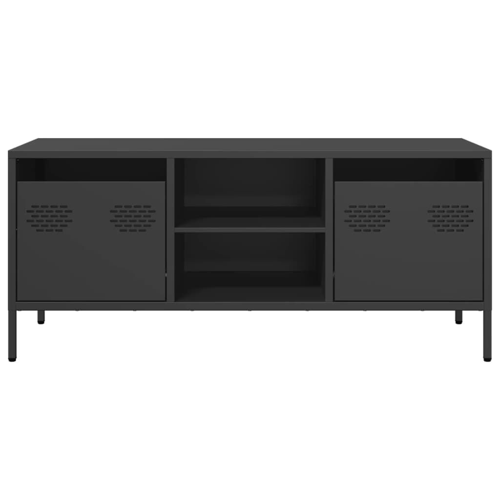 vidaXL Έπιπλο Τηλεόρασης Μαύρο 101,5x39x43,5 εκ. Ατσάλι Ψυχρής Έλασης