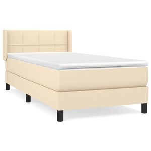 vidaXL &Kappa;&rho;&epsilon;&beta;ά&tau;&iota; Boxspring &mu;&epsilon; &Sigma;&tau;&rho;ώ&mu;&alpha; &Kappa;&rho;&epsilon;&mu; 80 x 200 &epsilon;&kappa;. &Upsilon;&phi;&alpha;&sigma;&mu;ά&tau;&iota;&nu;&omicron;