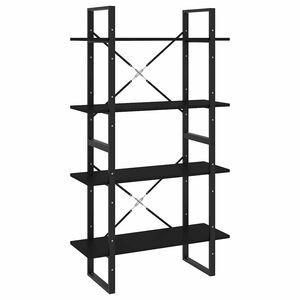 vidaXL &Beta;&iota;&beta;&lambda;&iota;&omicron;&theta;ή&kappa;&eta; &mu;&epsilon; 4 &Rho;ά&phi;&iota;&alpha; &Mu;&alpha;ύ&rho;&eta; 80 x 30 x 140 &epsilon;&kappa;. &alpha;&pi;ό &Epsilon;&pi;&epsilon;&xi;. &Xi;ύ&lambda;&omicron;