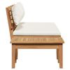 vidaXL Παγκάκι κήπου 2 pcs Καφέ Μασίφ ξύλο teak