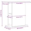 vidaXL Βάση Ενυδρείου Μαύρη Δρυς 75x36x72,5 εκ. από Τεχνητό Ξύλο