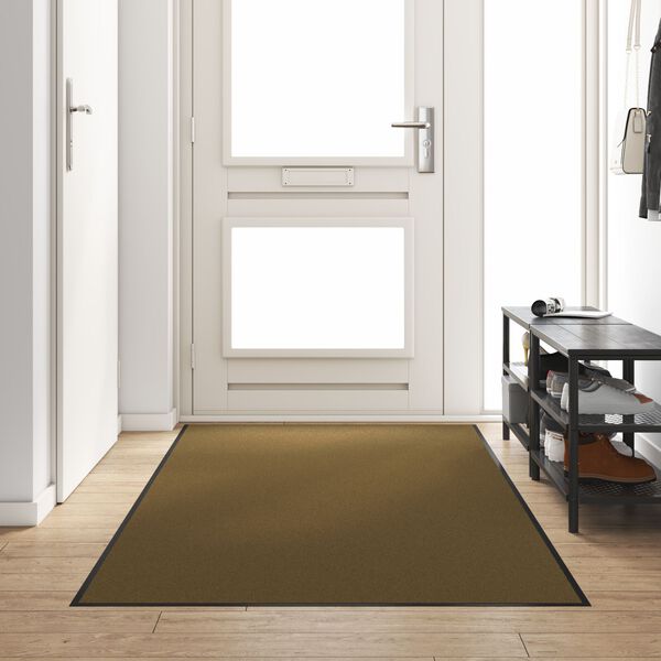 vidaXL Χαλάκι Εξώπορτας Καφέ και Μαύρο 120 x 250 cm Πολυαμίδιο και PVC