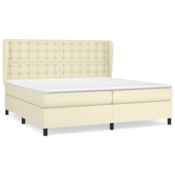 vidaXL &Kappa;&rho;&epsilon;&beta;ά&tau;&iota; Boxspring &mu;&epsilon; &Sigma;&tau;&rho;ώ&mu;&alpha; &Kappa;&rho;&epsilon;&mu; 200x200 &epsilon;&kappa;. &Sigma;&upsilon;&nu;&theta;&epsilon;&tau;&iota;&kappa;ό &Delta;έ&rho;&mu;&alpha;