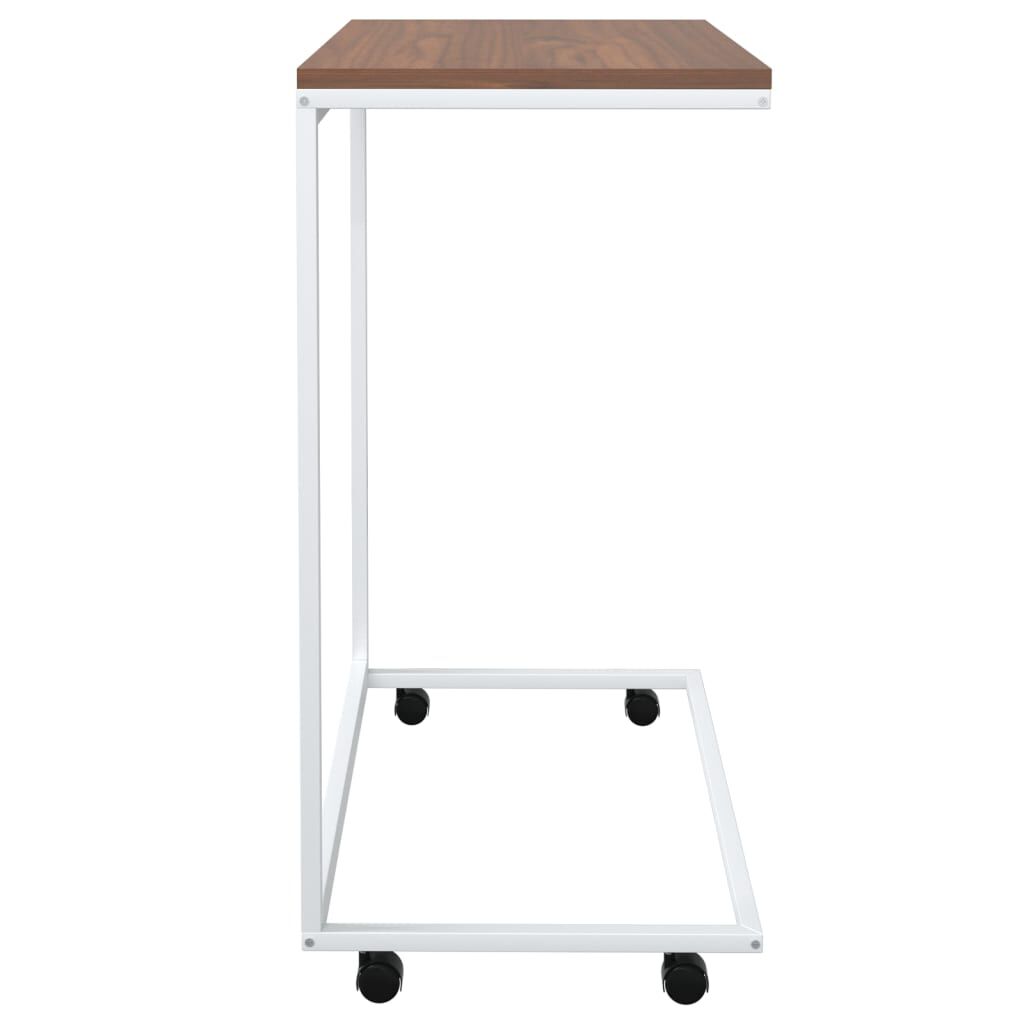 vidaXL Βοηθητικό Τραπέζι με Ρόδες Λευκό 55 x 35 x 70 εκ. Επεξ. Ξύλο