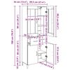 vidaXL Highboard Artisan Oak 69,5 x 34 x 180 &epsilon;&kappa;. &Epsilon;&pi;&epsilon;&xi;&epsilon;&rho;&gamma;&alpha;&sigma;&mu;έ&nu;&omicron; &xi;ύ&lambda;&omicron;