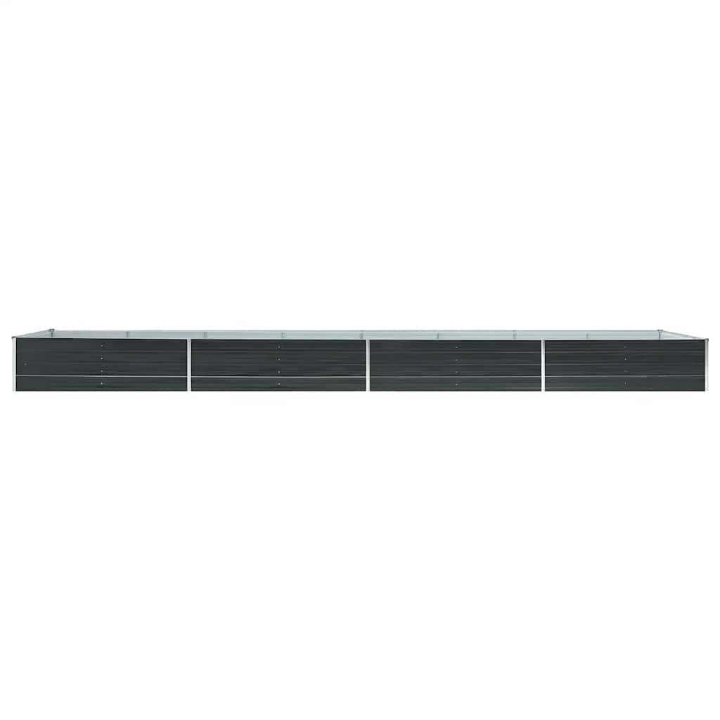 vidaXL Ζαρντινιέρα Υπερυψωμένη Ανθρακί 600x80x45 εκ. Γαλβαν. Χάλυβας