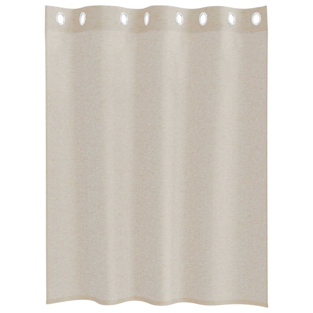 vidaXL Κουρτίνες με κουρτίνες 2 pcs Άμμος 140 x 140 εκ. Πολυεστέρας