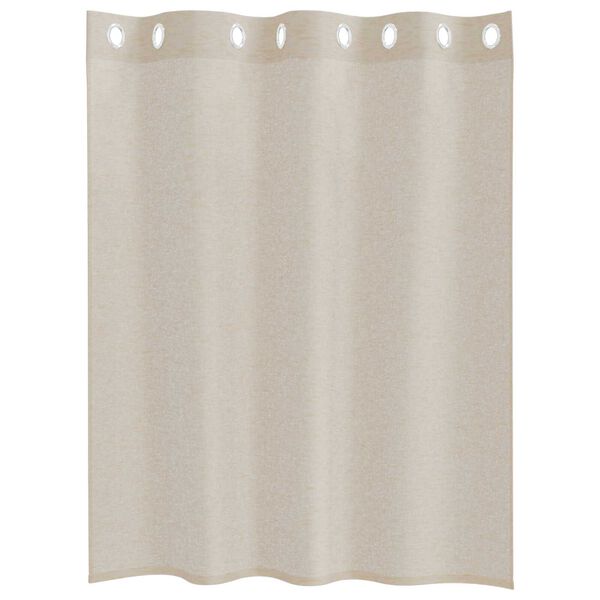 vidaXL Κουρτίνες με κουρτίνες 2 pcs Άμμος 140 x 140 εκ. Πολυεστέρας