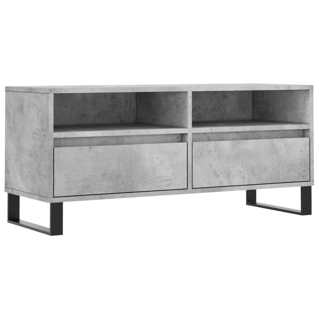 vidaXL Έπιπλο Τηλεόρασης Γκρι Σκυρ. 100 x 34,5 x 44,5 εκ. Επεξ. Ξύλο