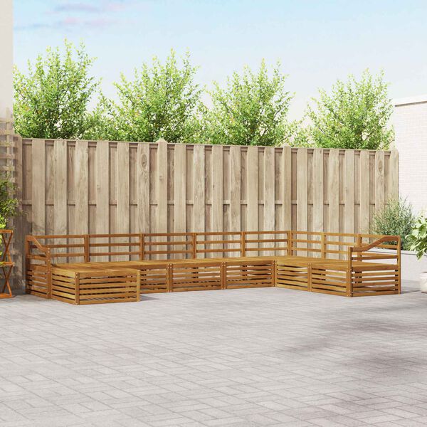 vidaXL &Sigma;&epsilon;&tau; &Kappa;&alpha;&nu;&alpha;&pi;έ 8 pcs &Phi;&upsilon;&sigma;&iota;&kappa;ό &Sigma;&tau;&epsilon;&rho;&epsilon;ό &Xi;ύ&lambda;&omicron; &Alpha;&kappa;&alpha;&kappa;ί&alpha;&sigmaf;