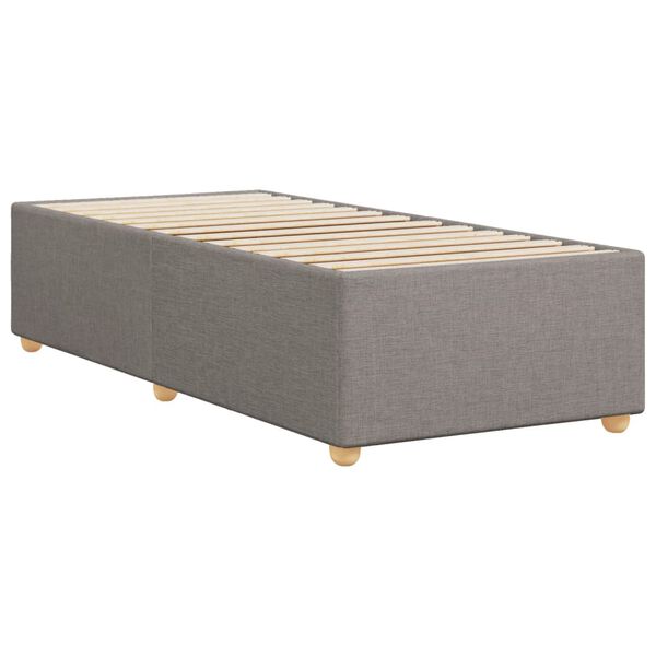 vidaXL Σκελετός Κρεβατιού Χωρίς Στρώμα Taupe 90x190 εκ. Υφασμάτινο