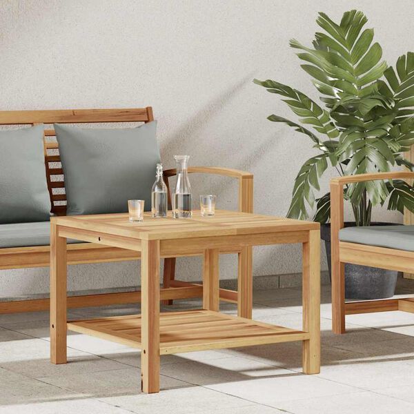 vidaXL &Tau;&rho;&alpha;&pi;&epsilon;&zeta;ά&kappa;&iota; &sigma;&alpha;&lambda;&omicron;&nu;&iota;&omicron;ύ &Kappa;&alpha;&phi;έ 60 x 60 x 45 cm &Mu;&alpha;&sigma;ί&phi; &xi;ύ&lambda;&omicron; teak