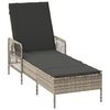 vidaXL Ξαπλώστρα 2 pcs Ανοιχτό γκρι 35 x 35 x 32 εκ. συνθετικό ρατάν