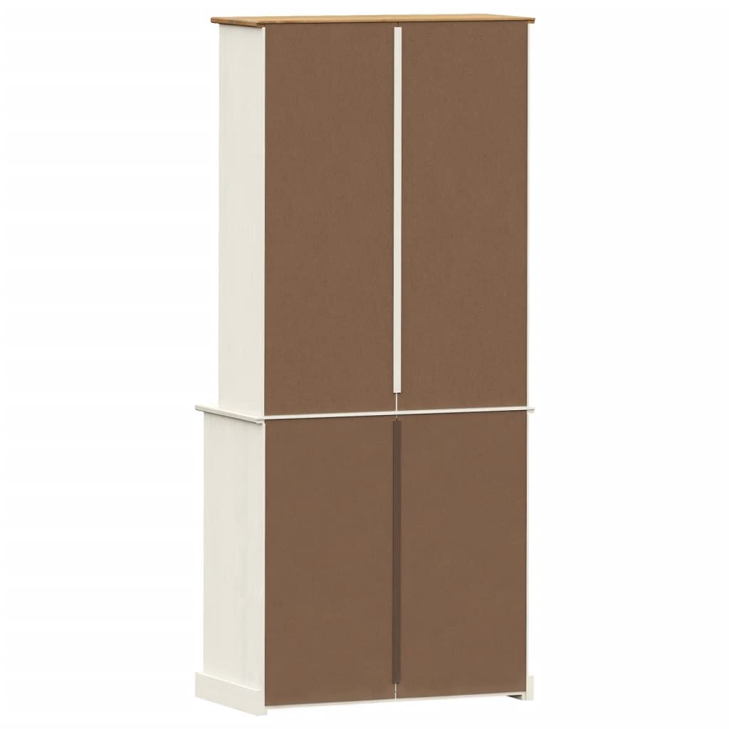 vidaXL Βιτρίνα VIGO Λευκή 80 x 40 x 176 εκ. από Μασίφ Ξύλο Πεύκου