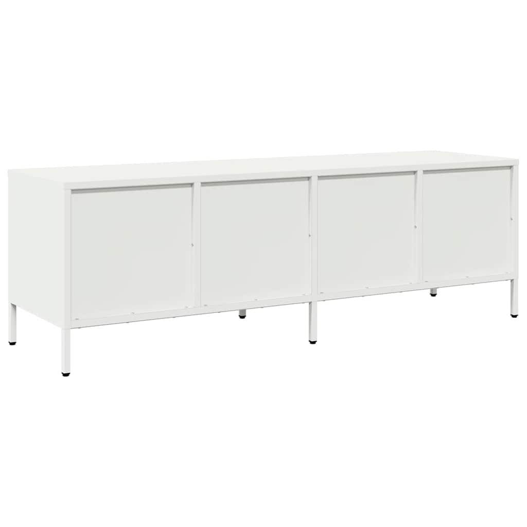vidaXL Έπιπλο Τηλεόρασης Λευκό 135x39x43,5 εκ. Ατσάλι Ψυχρής Έλασης