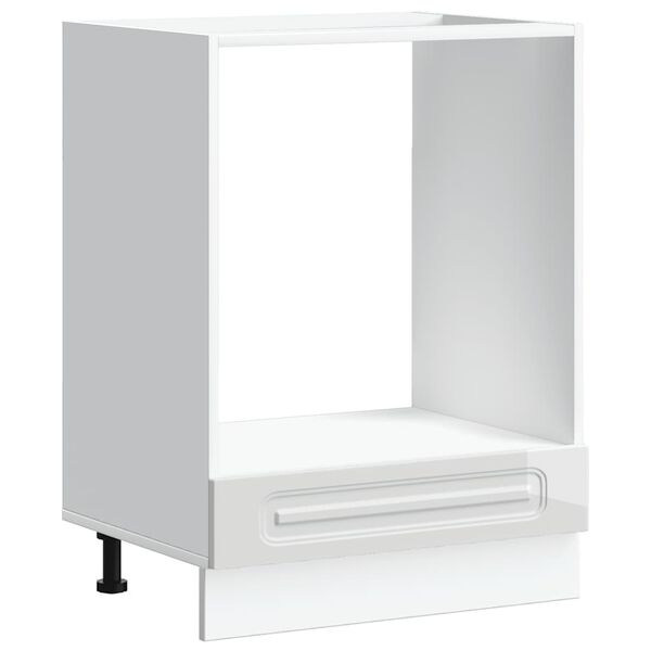 ντουλάπι φούρνου vidaXL "Kalmar" Υψηλή στιλπνότητα λευκό