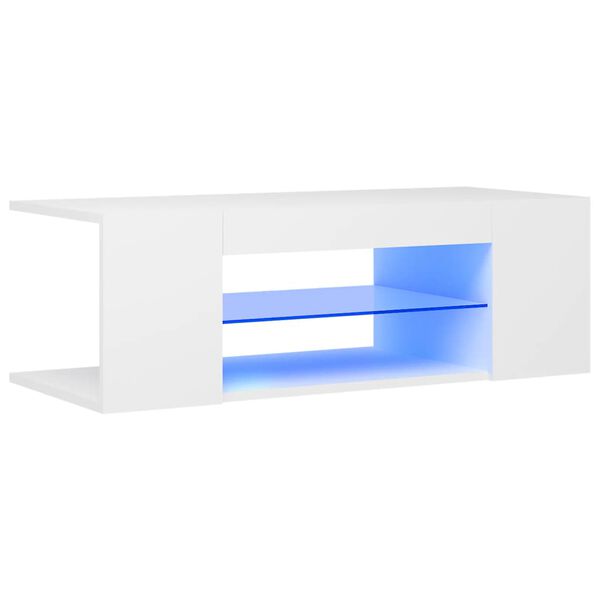 vidaXL Έπιπλο Τηλεόρασης με LED Λευκό 90x39x30 εκ.