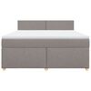 vidaXL &Kappa;&rho;&epsilon;&beta;ά&tau;&iota; Boxspring &mu;&epsilon; &Sigma;&tau;&rho;ώ&mu;&alpha; Taupe 180x200 &epsilon;&kappa;. &Upsilon;&phi;&alpha;&sigma;&mu;ά&tau;&iota;&nu;&omicron;