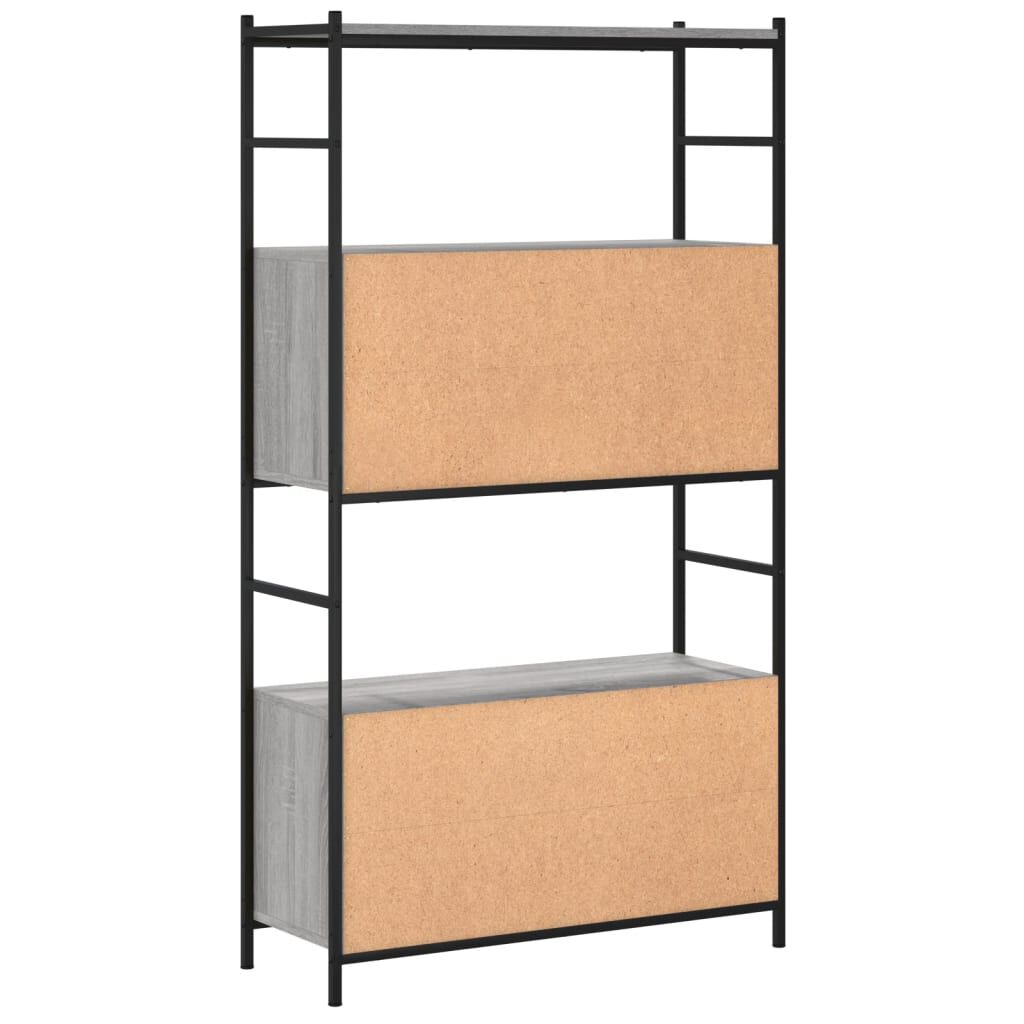 vidaXL Βιβλιοθήκη Γκρι Sonoma 80x30x145,5 εκ. από Επεξεργασμένο Ξύλο