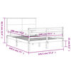 vidaXL Πλαίσιο Κρεβατιού με Κεφαλάρι Λευκό 140x190 εκ. Μασίφ Ξύλο