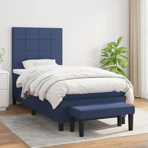 vidaXL &Kappa;&rho;&epsilon;&beta;ά&tau;&iota; Boxspring &mu;&epsilon; &Sigma;&tau;&rho;ώ&mu;&alpha; &Mu;&pi;&lambda;&epsilon; 90x200 &epsilon;&kappa;.&Upsilon;&phi;&alpha;&sigma;&mu;ά&tau;&iota;&nu;&omicron;