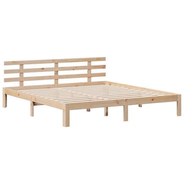 vidaXL Κρεβάτι Βιβλιοθήκη Χωρίς Στρώμα 180x200 εκ Μασίφ Ξύλο Πεύκου