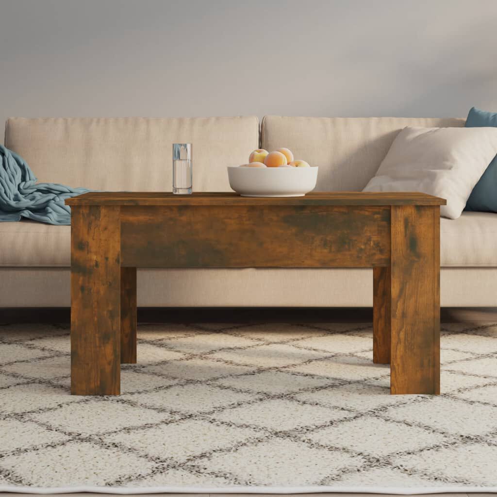 vidaXL Τραπεζάκι Σαλονιού Καπνιστή Δρυς 101x49x52 εκ. Επεξεργ. Ξύλο