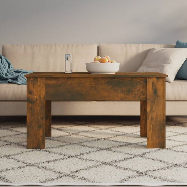 vidaXL Τραπεζάκι Σαλονιού Καπνιστή Δρυς 101x49x52 εκ. Επεξεργ. Ξύλο