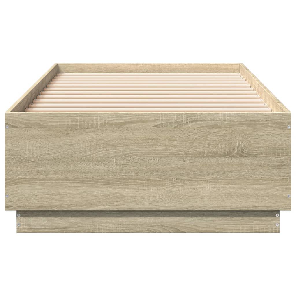 vidaXL Πλαίσιο Κρεβατιού Sonoma Δρυς 90x200 εκ. Επεξεργασμένο Ξύλο