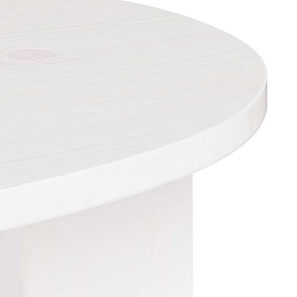 vidaXL Τραπεζάκι Πλευράς Λευκό 50 x 40 x 50 εκ Μασίφ ξύλο πεύκου