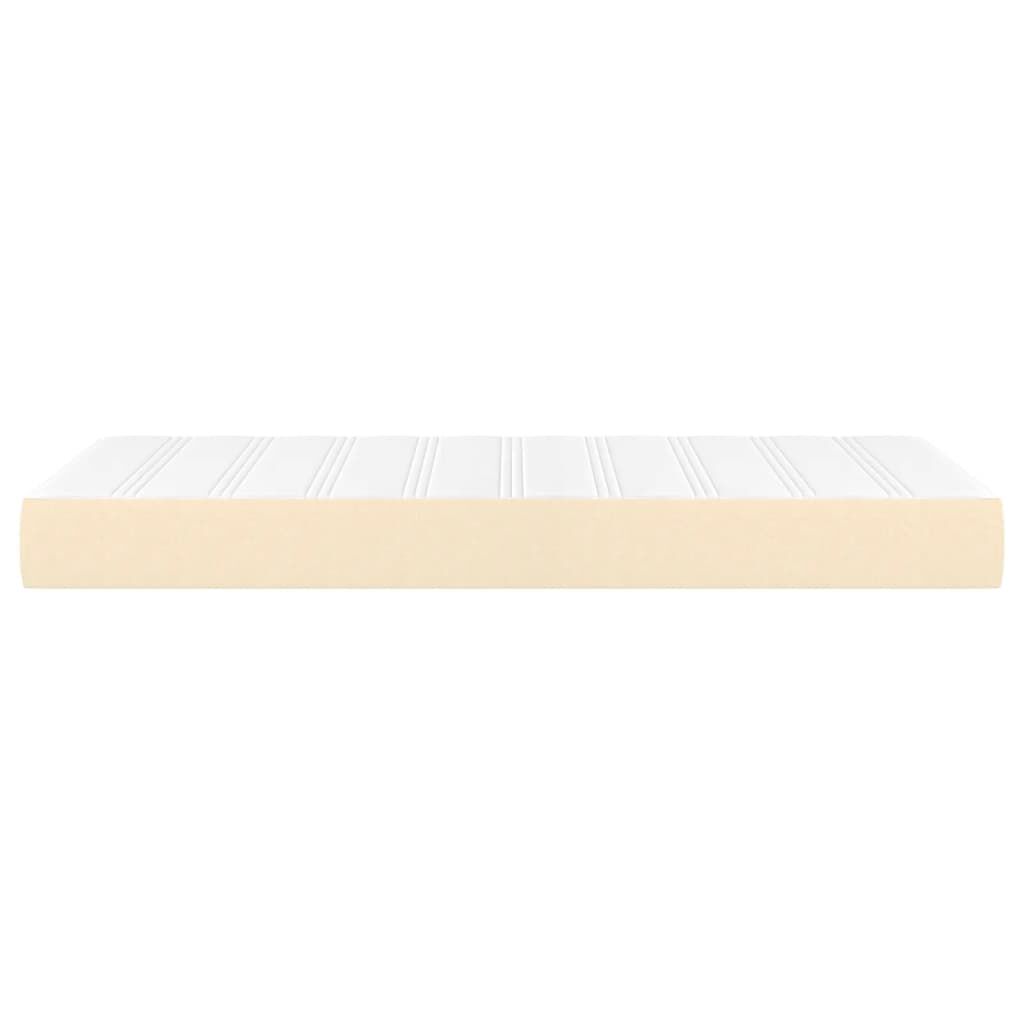 vidaXL Στρώμα με Pocket Springs Κρεμ 120x190x20 εκ. Υφασμάτινο