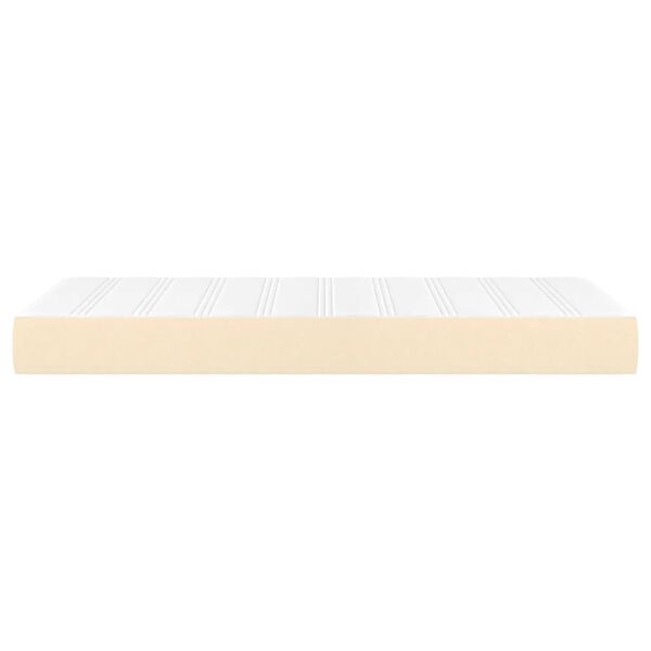 vidaXL Στρώμα με Pocket Springs Κρεμ 120x190x20 εκ. Υφασμάτινο