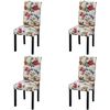 vidaXL Καρέκλες Τραπεζαρίας 4 τεμ. Πολύχρωμες Υφασμάτινες