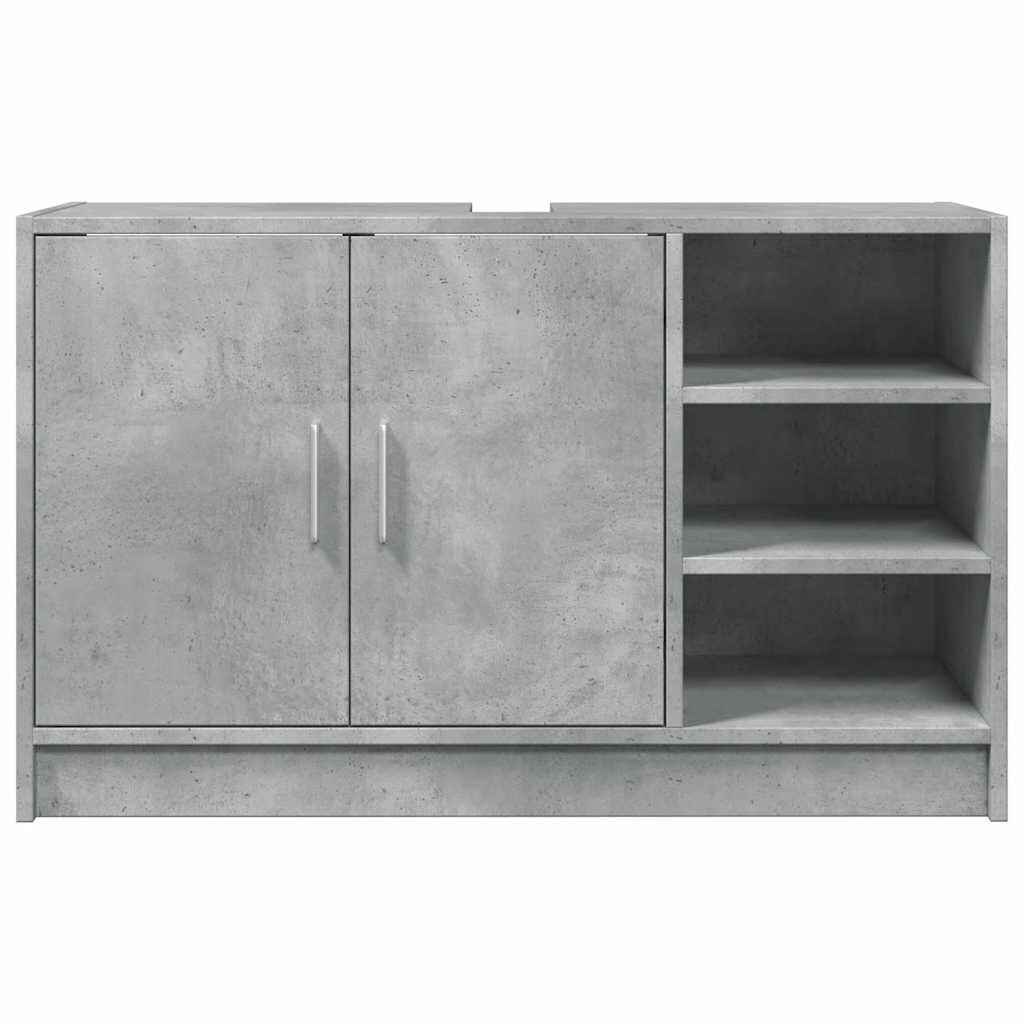 vidaXL Ντουλάπι Νιπτήρα Γκρι Σκυρ. 90x29x55 εκ. Επεξεργασμένο Ξύλο