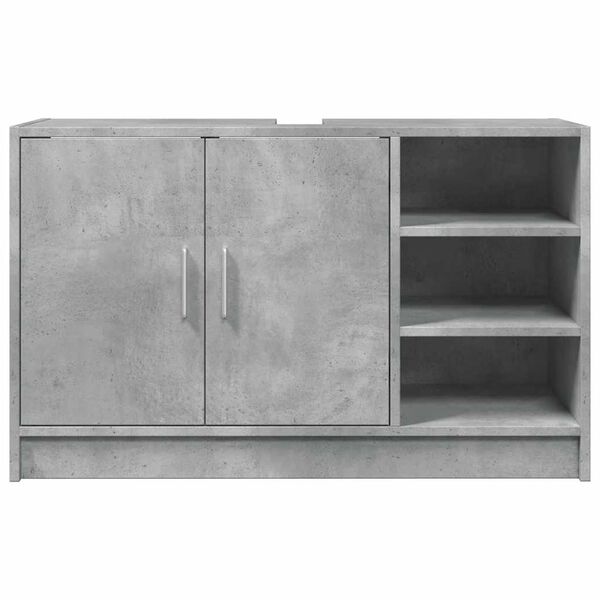 vidaXL Ντουλάπι Νιπτήρα Γκρι Σκυρ. 90x29x55 εκ. Επεξεργασμένο Ξύλο